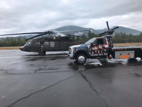 Caveman Towing Truck and Helicopter